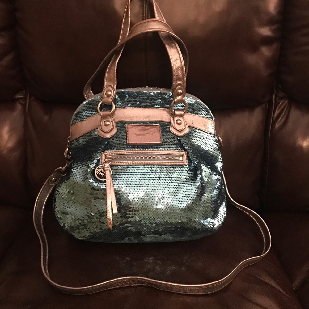 Rare Coach Sequin Poppy + Wallet